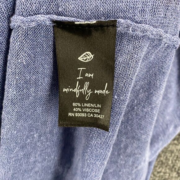 Nic + Zoe Sweater Womens 3X Blue Linen Blend Round Neck Pullover Lightweight - Picture 6 of 8